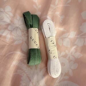 Gucci Green and White Laces Set